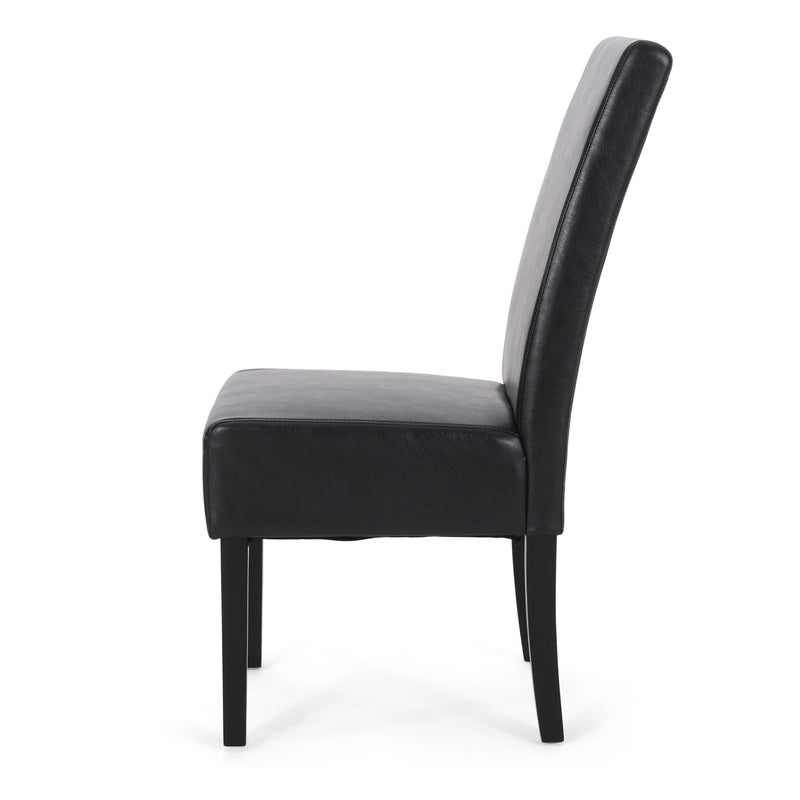 Contemporary Dining Chair With Rubberwood Legs (Set of 2)