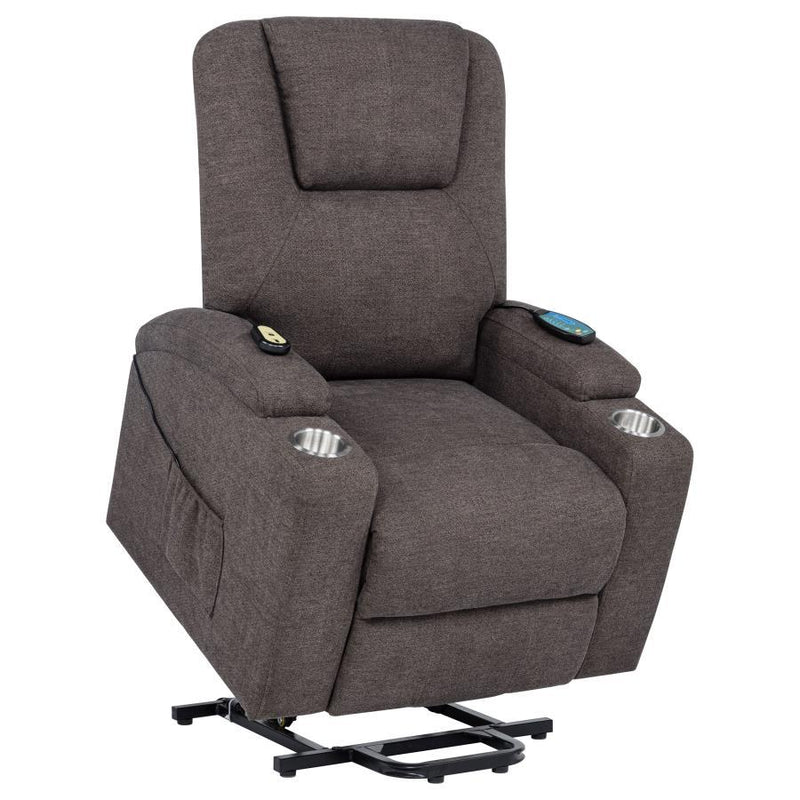Louie - Chenille Upholstered Power Lift Massage Chair