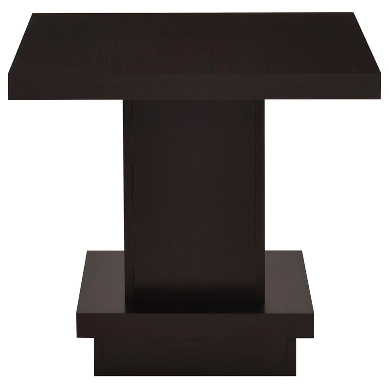 Reston 2-piece Square Coffee and End Table Set Cappuccino