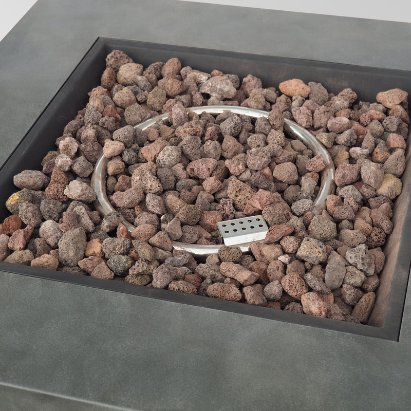 Outdoor Patio Gas Burning Fire Pit Table 50, 000 Btu, Square
