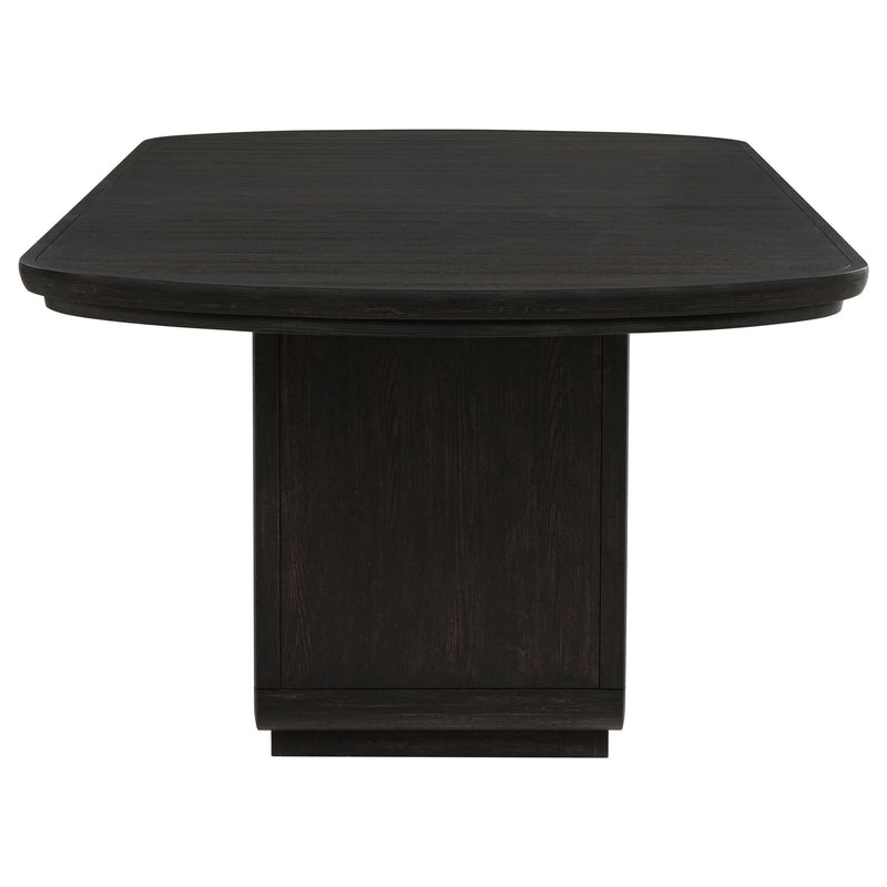 Bangor - Extension Dining Table With Pedestal Base - Black