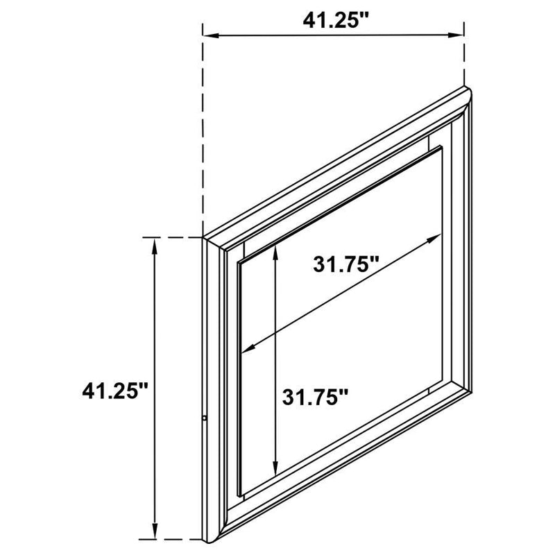 Cassia - Dresser Mirror - White High Gloss