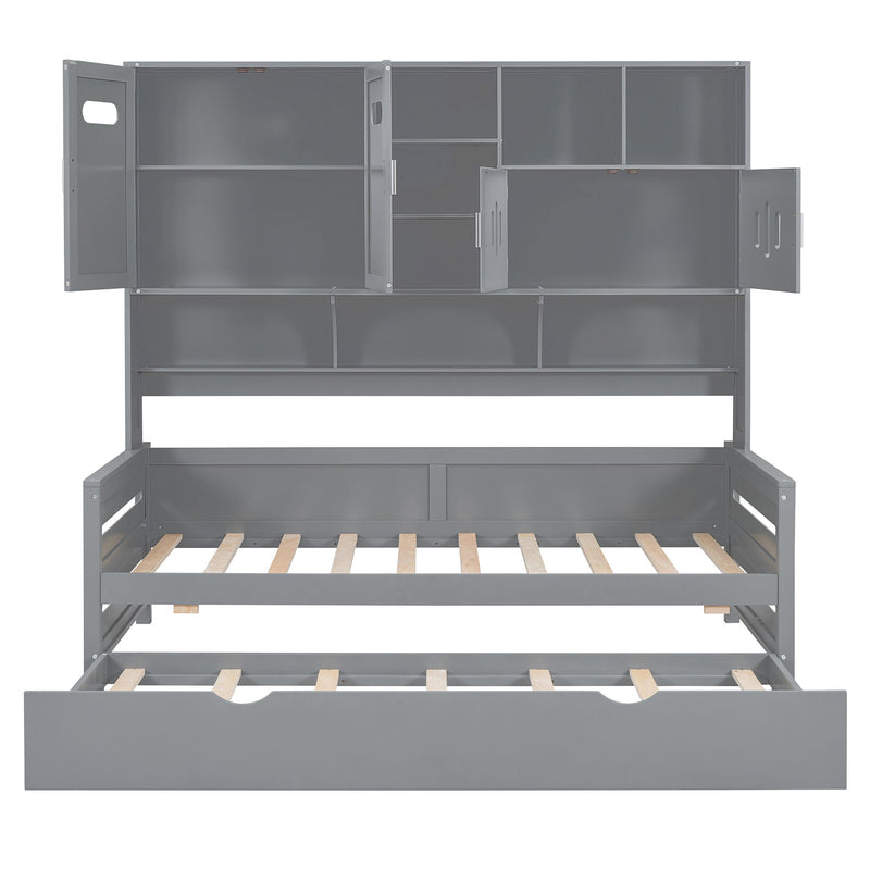 Daybed & All-In-One Cabinet And Shelf