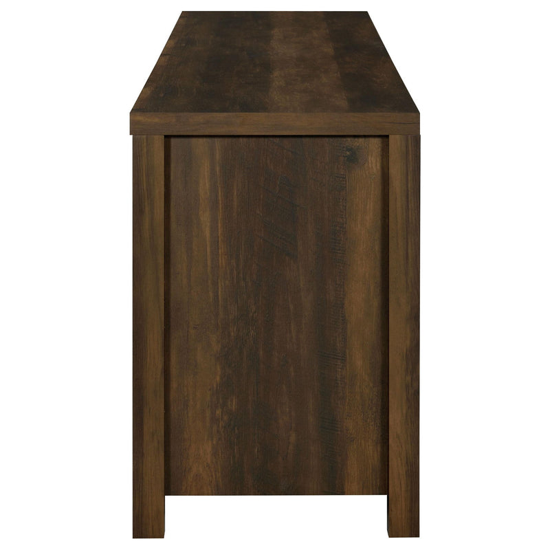 Madra 2-door Engineered Wood 79-inch TV Stand Dark Pine
