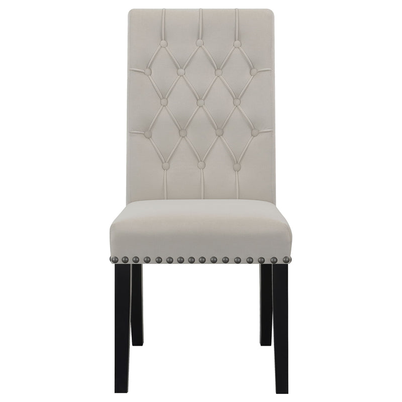 Tufted Rolled Backrest Side Chairs (Set of 2)