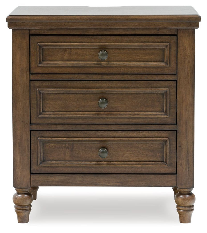 Sturlayne - Three Drawer Night Stand - Brown