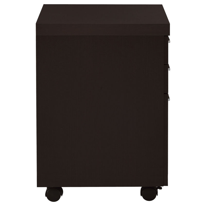 3 Drawer File Cabinetб Compact Office Storage For Home - Brown