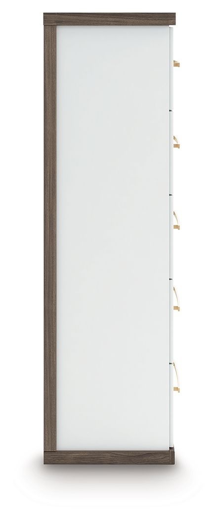 Kendanport - Five Drawer Chest - Brown / White