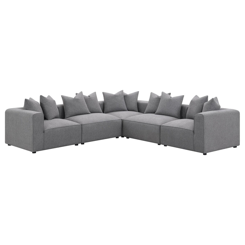 Jennifer Upholstered Corner Chair Grey