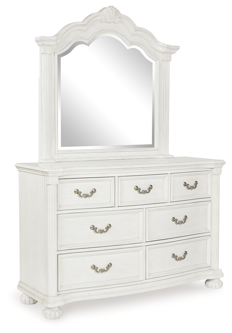 Montelaine - Dresser And Mirror - Antique White