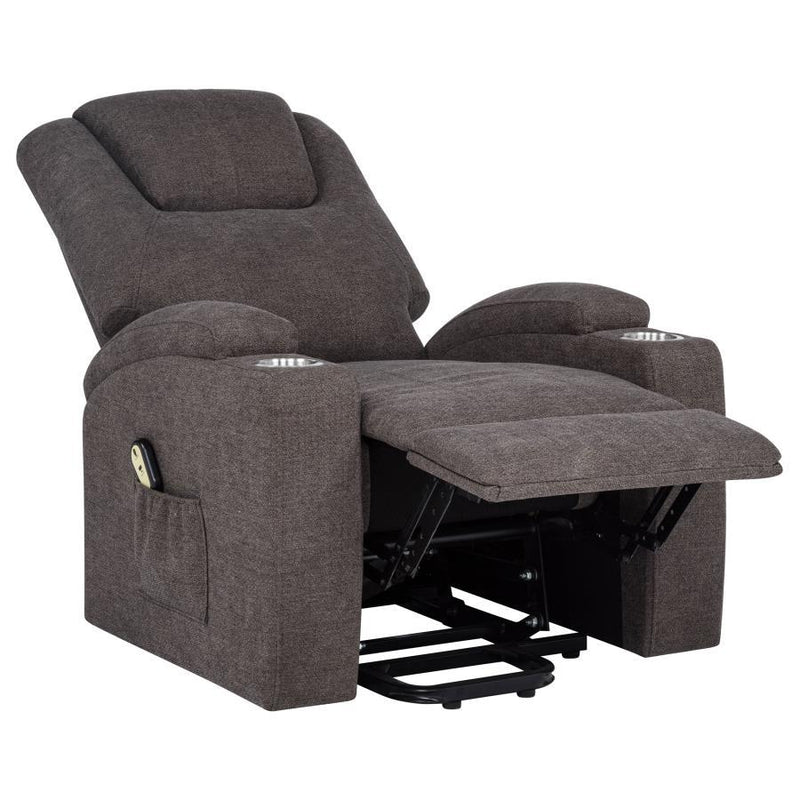 Louie - Chenille Upholstered Power Lift Massage Chair