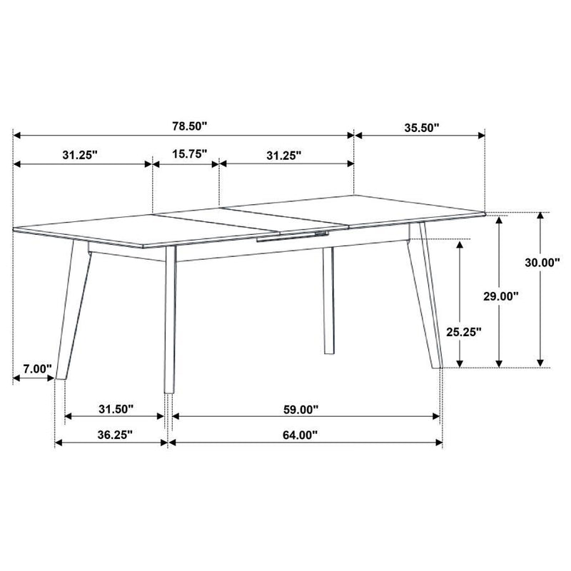 Crestmont - Extension Dining Table Faux Marble - Black