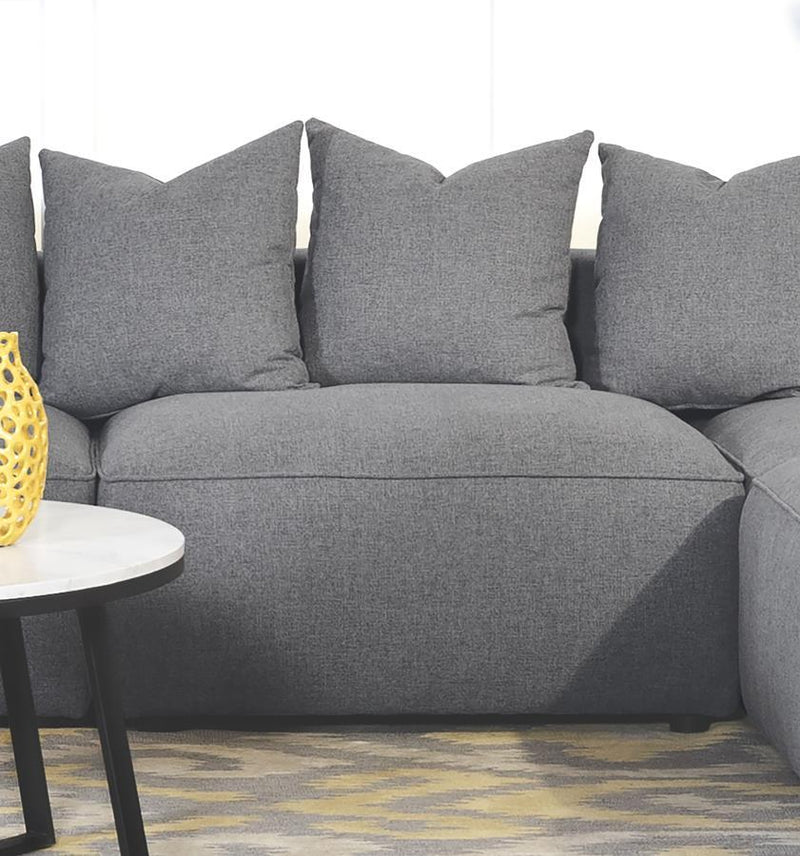 Jennifer - Upholstered Armless Chair - Gray