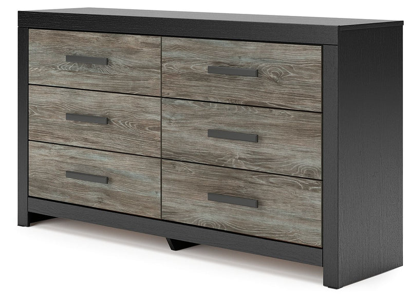 Broachmyn - 3 Pc. - Dresser And 2 Nightstands - Black / Gray