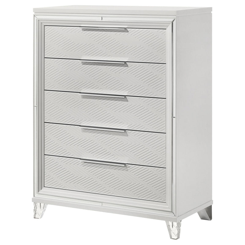Marmore 5-drawer Bedroom Chest of Drawers White