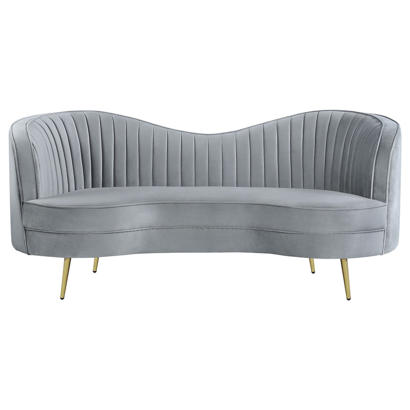 Sienna - 2 Piece Back Living Room Set, Sofa & Loveseat - Gray