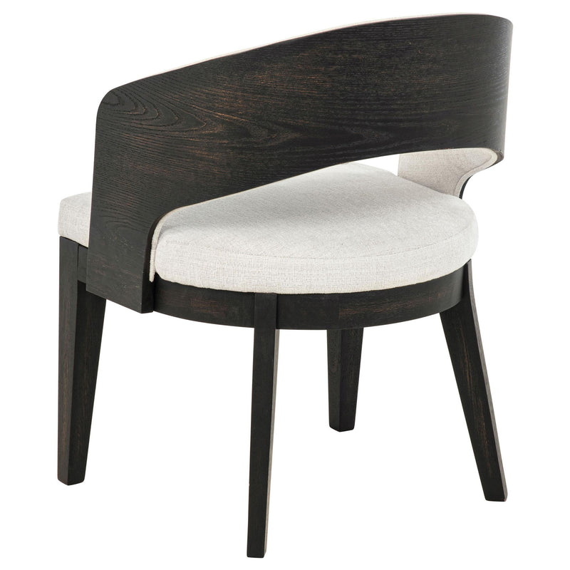 Leandro Upholstered Dining Arm Chair Cream (Set of 2)