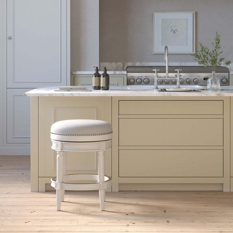 Rustic Elegance Backless Swivel Stool