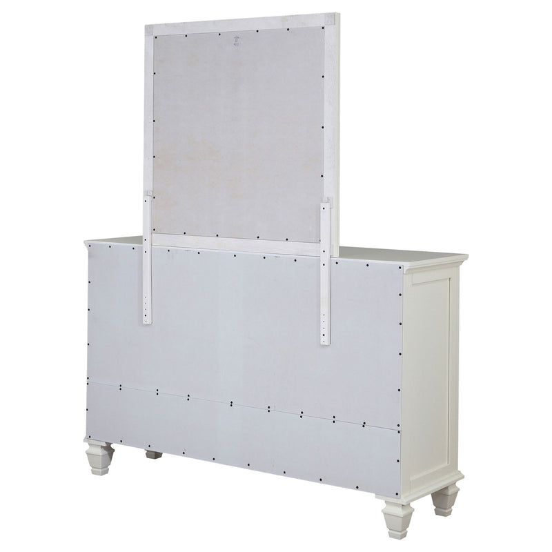 Dennis - 11 Drawer Dresser With Mirror - Cream White