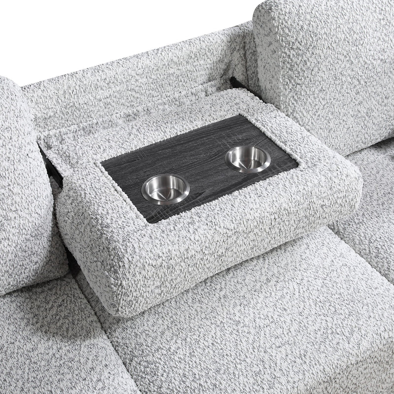 Prato - Sofa With Pull Out Sleeper And USB - Gray