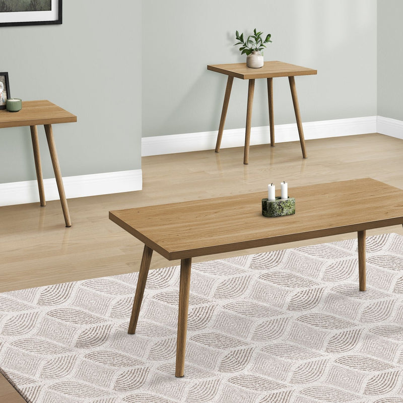 Contemporary 3 Piece Table Set With Coffee Table And 2 End Tables