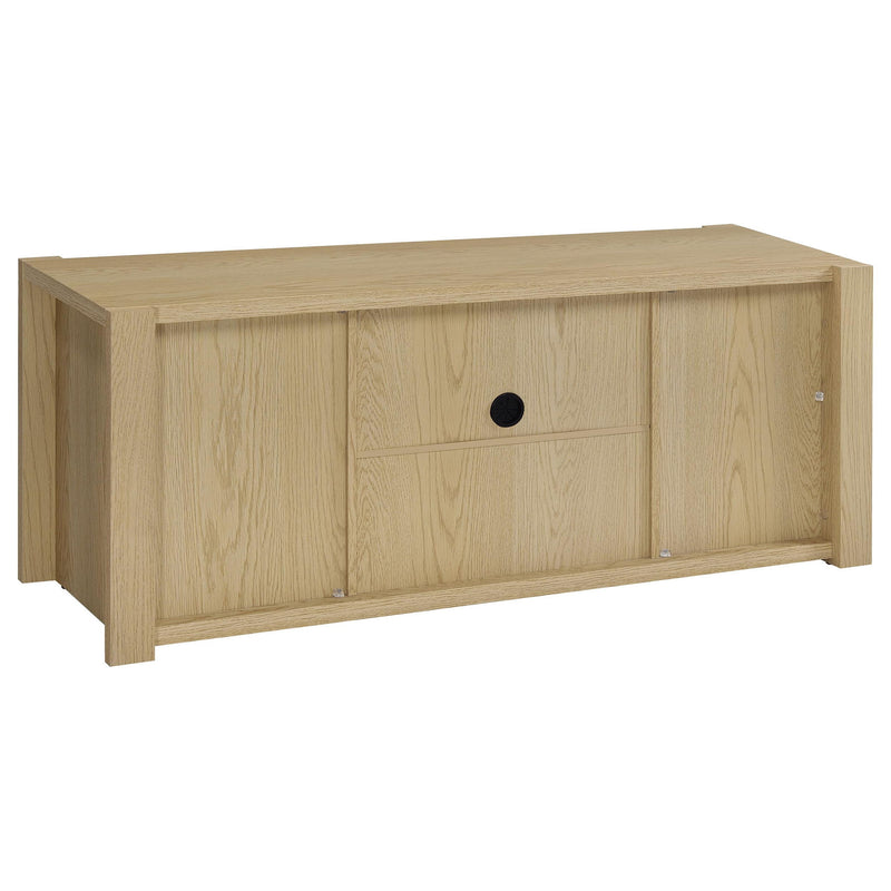 Susac - 3 Piece Entertainment Center With TV Stand And Media Towers - Light Oak