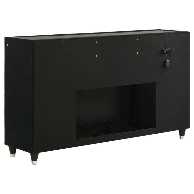 Lorient - 8-Drawer LED Bedroom Flame Box Dresser