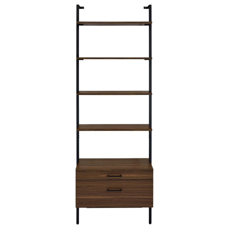 Owens - 3 Piece Wall Mounted Bookshelf Set - Walnut