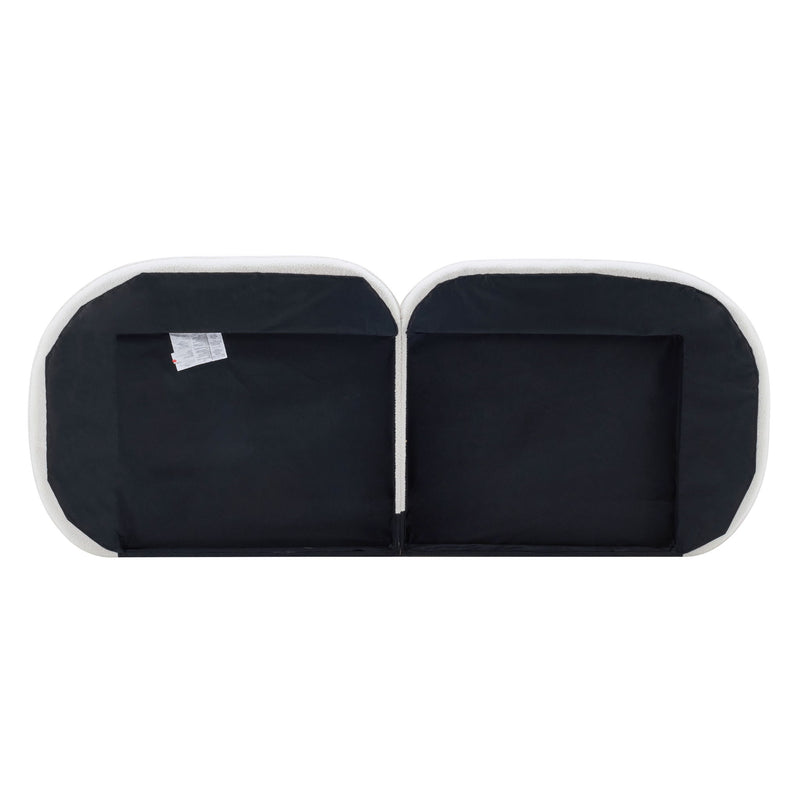 Upholstered Platform Bed With Split Headboard
